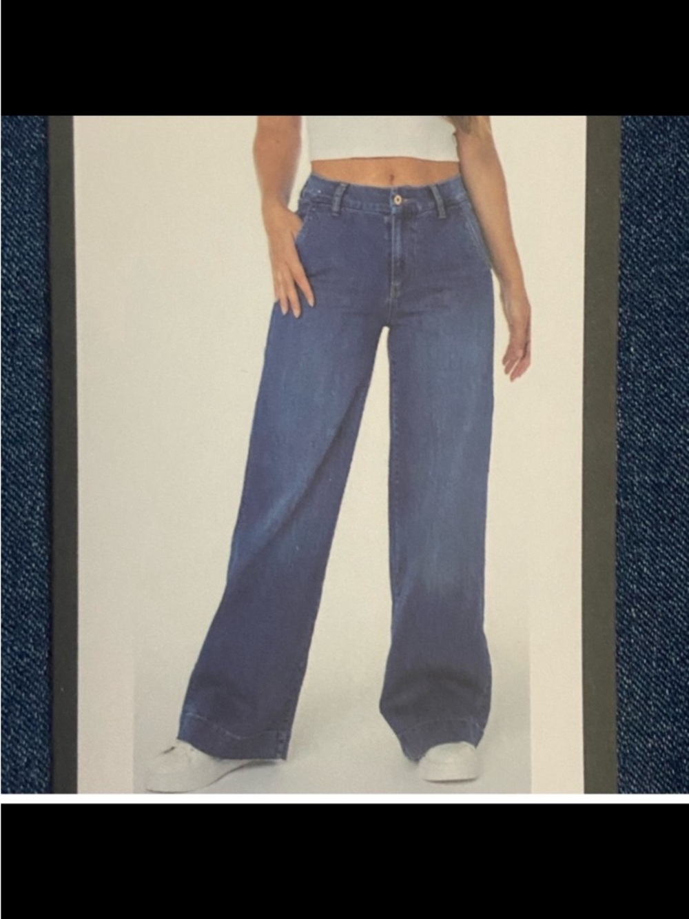 BCBG BCBGeneration Stretch High Rise
Wide Leg Trousers Blue Jeans Size 3 26 - Picture 2 of 5